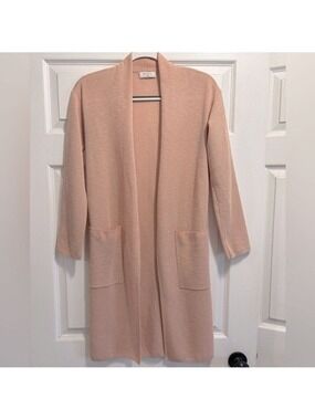 Aritzia BABATON Long Open Front Cardigan Duster Sweater LIKE NEW Size XXS